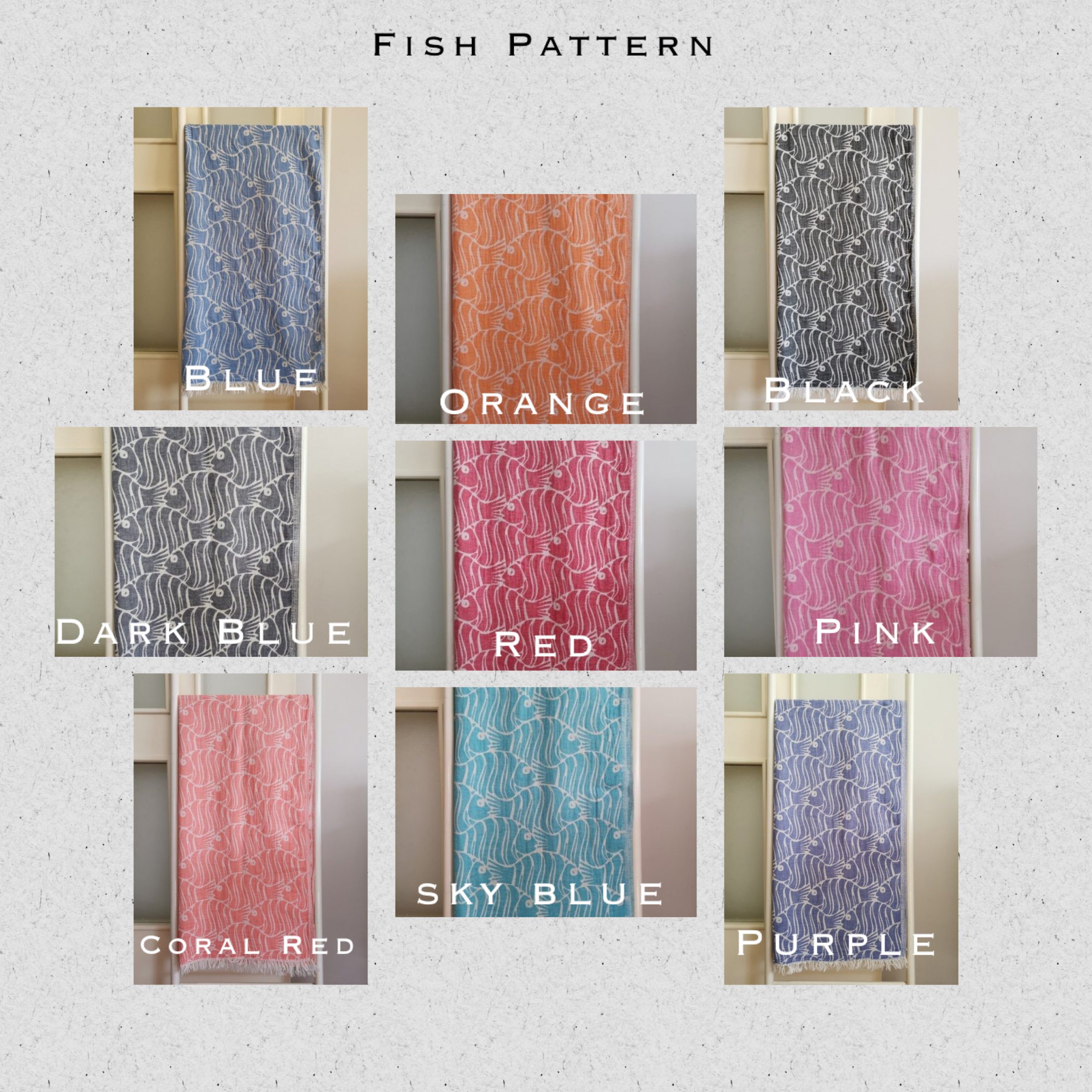 Fish pattern towel Fish pattern towel