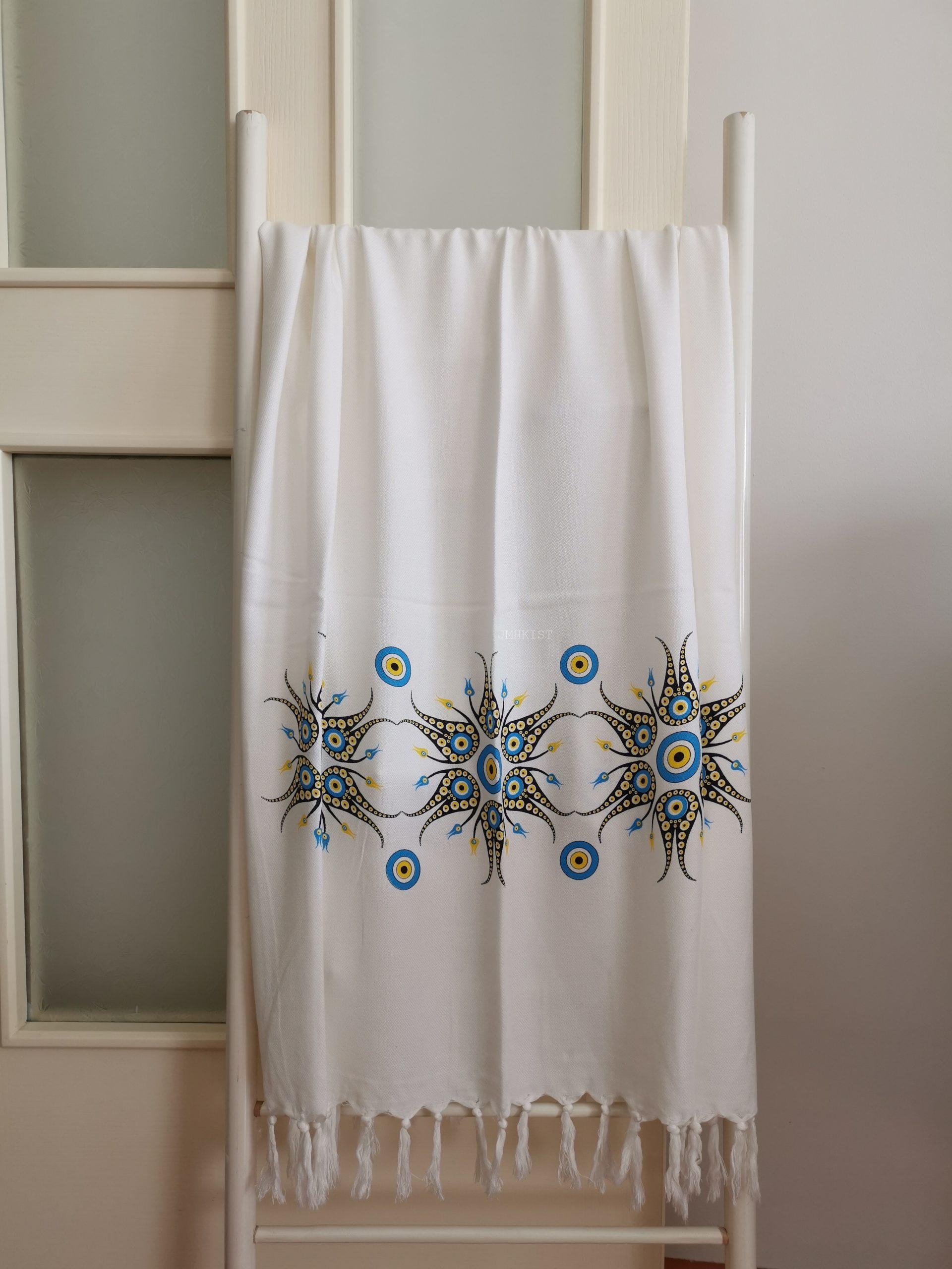 Printed towel - evil eye