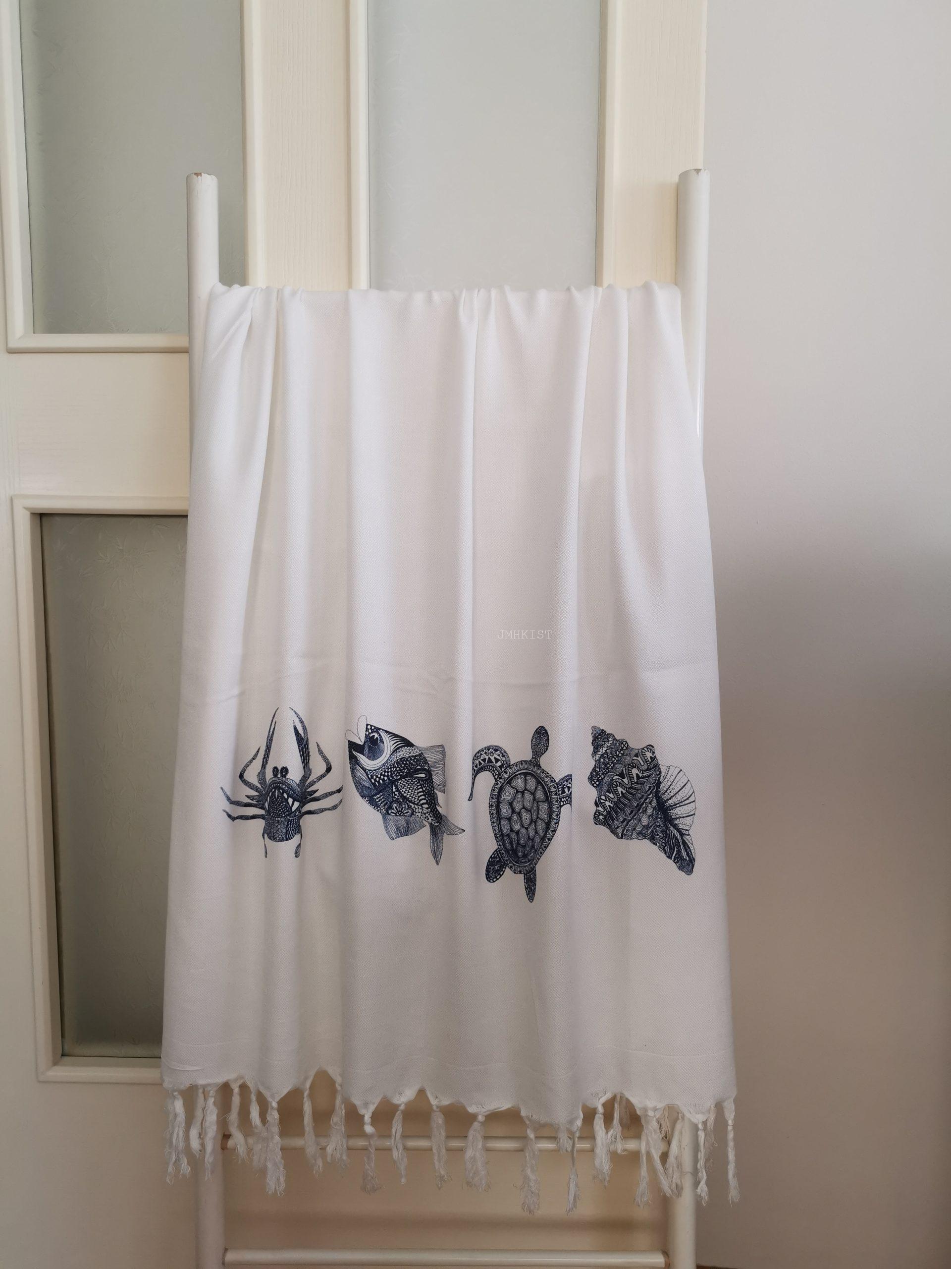 Printed towel -sea Printed towel -sea